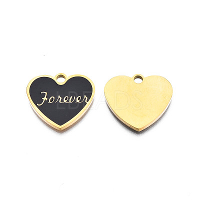 201 Stainless Steel Enamel Pendants STAS-Q238-037G-1
