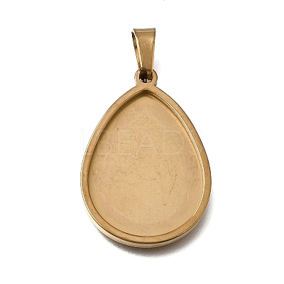 304 Stainless Steel Pendant Cabochons Settings SA-CBA8A58-01B-G-1