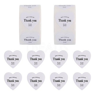 2Roll Heart with Thank You Roll Stickers DIY-TA0013-58A-1