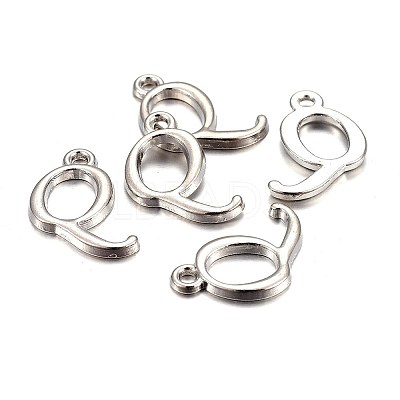 Platinum Plated Alloy Letter Pendants LS-PALLOY-J718-01P-Q-1