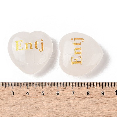 Natural Quartz Crystal Heart Engraving MBTI Figurines Statues for Home Office Desk Decorations X1-G-K353-05I-1