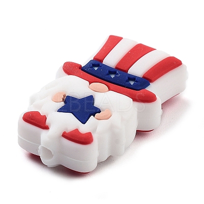 Independence Day Theme Silicone Beads SIL-M005-01E-1