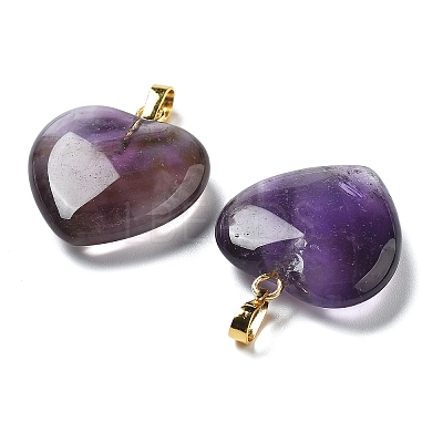 Natural Amethyst Pendants G-G956-B03-G-1