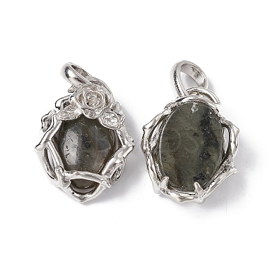 Natural Labradorite Pendants G-P484-03P-06-1