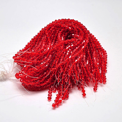 Imitate Austrian Crystal Bicone Glass Beads Strands LS-GLAA-F029-4x4mm-14-1