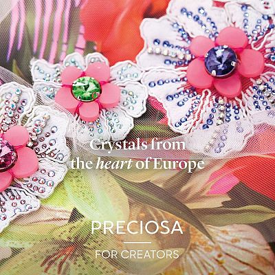 Preciosa&reg MAXIMA Crystal Round Stones Y-PRC-RASS29-60010-1