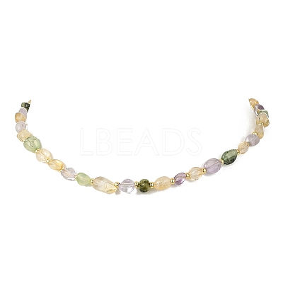 Natural Quartz Beaded Necklaces for Women NJEW-JN06381-1