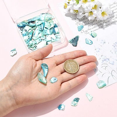 100Pcs Natural Akoya Shell Big Pendants SHEL-YW0001-23-1