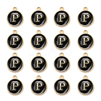 Golden Plated Alloy Charms X-ENAM-S118-02P-1