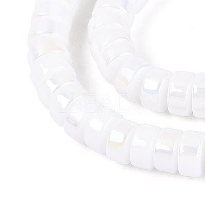 AB Color Plated Opaque Glass Beads Strands GLAA-T026-3x6mm-P10-1