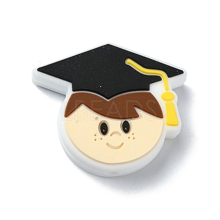 Graduation Theme Silicone Beads SIL-G010-01D-1