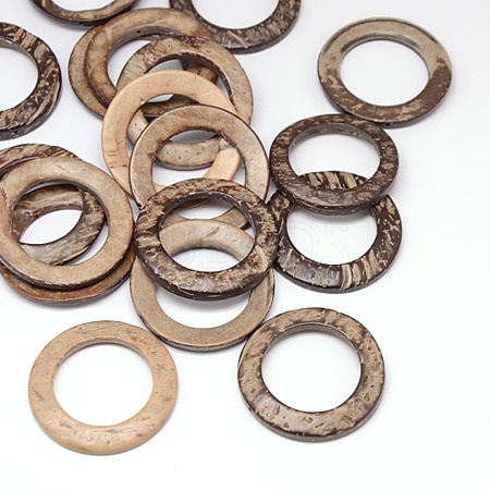Wood Jewelry Findings Coconut Linking Rings COCO-O006A-12-1