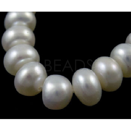 14 inch Grade B Natural Cultured Freshwater Pearl Beads Strands X-SPBB002Y-1-1