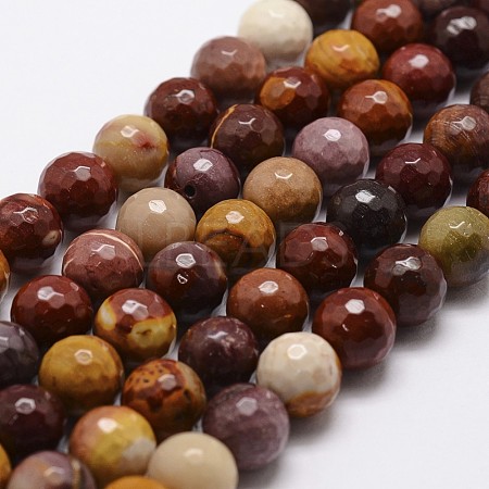 Natural Mookaite Beads Strands X-G-D840-30-8mm-1