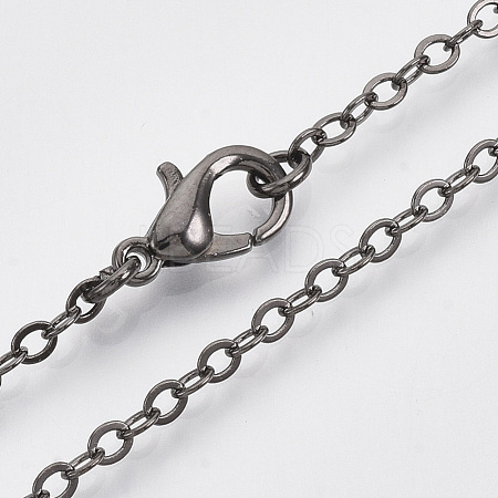 Brass Cable Chains Necklace Making MAK-N029-01B-1