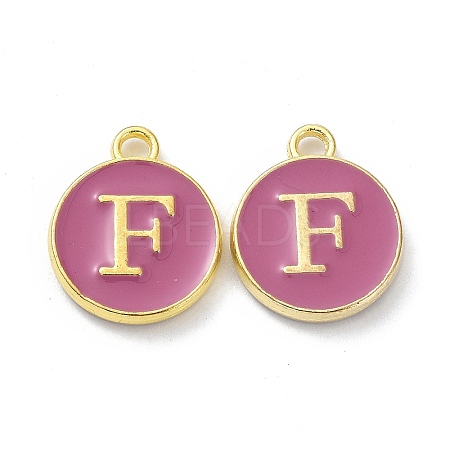 Golden Plated Alloy Enamel Charms ENAM-XCP0001-13F-1