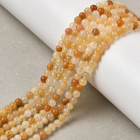 Natural Topaz Jade Bead Strands G-K146-63-3mm-1