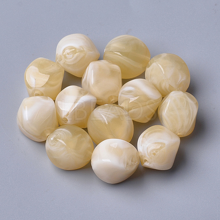 Acrylic Beads X-OACR-T007-08C-1