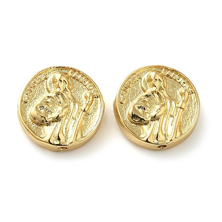 Rack Plating Brass Beads KK-C047-03G-1