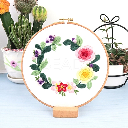 Flower Pattern Embroidery Kits PW-WG2E0C1-01-1