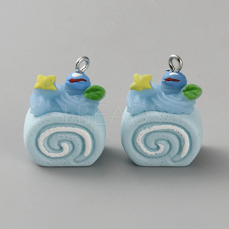 Opaque Resin Pendants RESI-CJC0028-05P-04-1