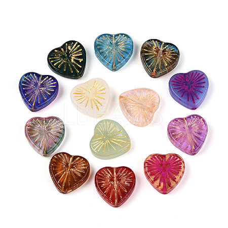 Baking Paint Transparent Glass Beads X-DGLA-N018-12-1