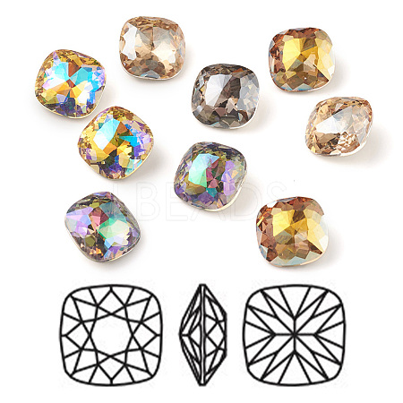 K9 Glass Rhinestone Cabochons RGLA-E007-12mm-A-M-1