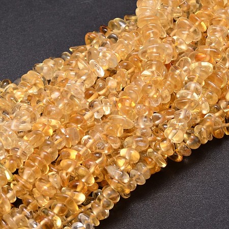 Natural Citrine Chip Beads Strands X-G-E271-100-1