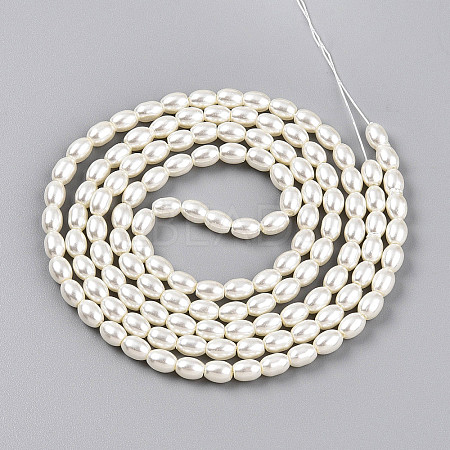 Baking Paint Pearlized Glass Pearl Bead Strands X-HY-T002-01C-02-1
