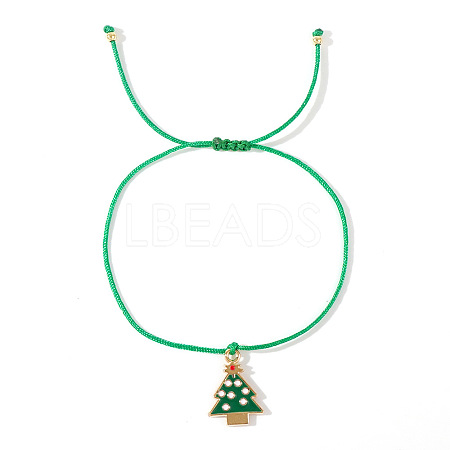 Christmas Alloy Enamel Charm Brided Cord Bracelets ZI9158-3-1