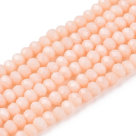 Opaque Solid Color Imitation Jade Glass Beads Strands EGLA-A044-P1mm-D05-1