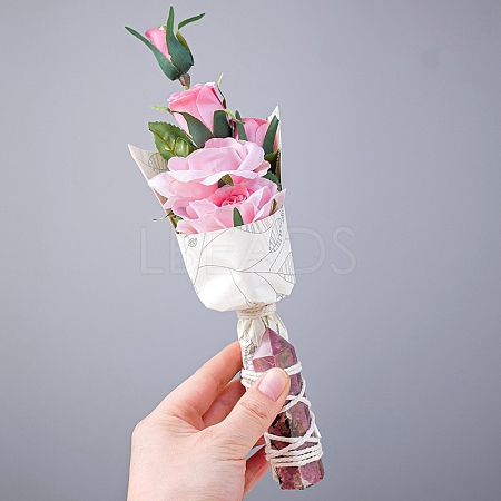 Handmade Plastic Artificial Bouquet Flower PW-WG32642-05-1