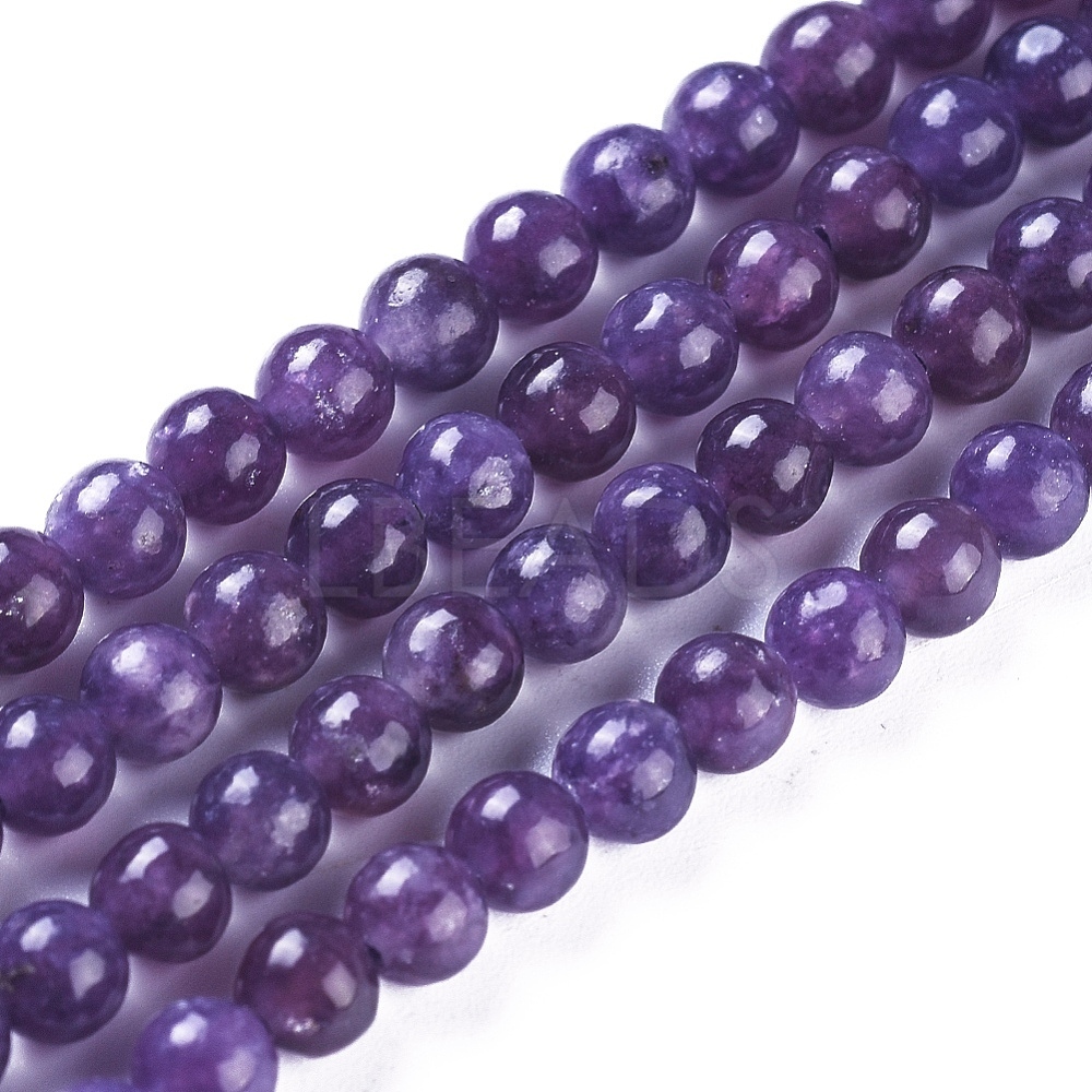 Natural Lepidolite/Purple Mica Stone Beads Strands - Lbeads.com