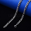 304 Stainless Steel Figaro Chain Necklaces NJEW-S420-003A-P-4
