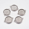 Zinc Alloy Cabochon Connector Settings PALLOY-A15774-AS-LF-2