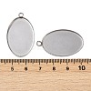 Tarnish Resistant 304 Stainless Steel Pendant Cabochon Settings STAS-K148-03-4