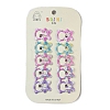 10Pcs 5 Colors Tartan Pattern Epoxy Resin Snap Hair Clip PHAR-P009-01I-1