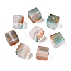 Frosted Glass Beads with Golden Glitter Powder DGLA-NH001-8mm-01F-1