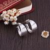 Adorable Design Ring Brass Stud Earrings EJEW-BB11918-2