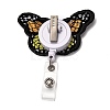 Butterfly Felt & ABS Plastic Badge Reel AJEW-I053-26-2