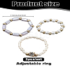 3Pcs Acrylic & Plastic Pearl Finger Rings Set RJEW-LP0003-59B-2