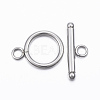Tarnish Resistant 304 Stainless Steel Toggle Clasps STAS-H376-77-2