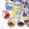 Tri-color Polyester Thread Woven Pendants X-FIND-S319-01-1
