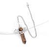 Natural Tiger Eye Dowsing Pendulum Big Pendants PW-WG53910-03-1