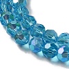 Electroplate Transparent Glass Beads Strands EGLA-A035-T6mm-L08-3