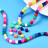 Handmade Polymer Clay Beads Strands CLAY-T020-09-8