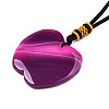 Natural Agate Pendant Necklaces NJEW-S421-008-3