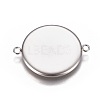 Non-Tarnish 304 Stainless Steel Cabochon Connector Settings STAS-G127-14-20mm-P-2