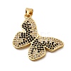 Brass Micro Pave Cubic Zirconia Pendants KK-I360-023G-02-1-2