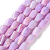 Ombre Effect Dyed Glass Beads Strands GLAA-I059-01-2